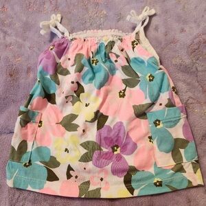 🌸 $3 if bundled -  12 Month CARTER’S Floral Tank Top Beautiful Bright Flowers